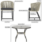 Mesa Com 6 Cadeiras De Jantar Roma 120cm E Noronha Em Alumíni