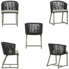 Mesa Com 6 Cadeiras De Jantar Roma 120cm E Noronha Em Alumíni