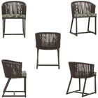 Mesa Com 6 Cadeiras De Jantar Roma 120cm E Noronha Em Alumíni