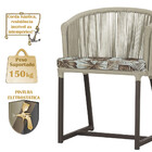 Mesa Com 6 Cadeiras De Jantar Roma 120cm E Noronha Em Alumíni