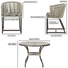 Mesa Com 6 Cadeiras De Jantar Roma 120cm E Noronha Em Alumíni