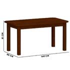 Mesa Com 6 Cadeiras Estofadas Madeira Maciça Castanho Marrom