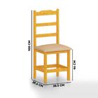 Mesa Com 6 Cadeiras Estofadas Madeira Maciça Cerejeira Bege P