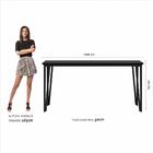 Mesa Com 6 Cadeiras Industrial 1,8 Aspen Pr/pr/graf - Móveis