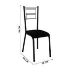 Mesa Com 6 Cadeiras Para Cozinha Preto Kendall Shop Jm