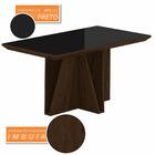 Mesa Com 6 Cadeiras Siria Imbuia/preto/creme - Móveis Arapong