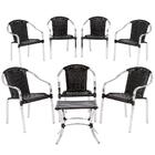 Mesa Com 7 Cadeiras De Aluminio E Fibra Tóquio