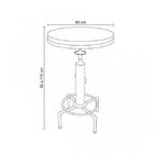 Mesa Com Ajuste De Altura Industrial Comodoro Rivatti Vermelho