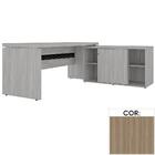 Mesa Com Balcão E Prateleiras Pe50 Em Mdp 180 X 170 Cm Cor No