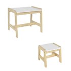 Mesa Com Banqueta Infantil Madeira Maciça/mdf Castelo Casatem