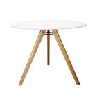 Mesa Com Base Tripé Madeira Branca
