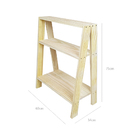 Mesa Com Cavaletes Com Prateleira Em Madeira Mel - Mel