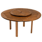 Mesa com Centro Giratório Eucalipto com FSC Stain 150cm Nogueira Mestra