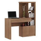 Mesa com Estante Madeira Amêndoa TecnoMobili