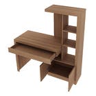 Mesa com Estante Madeira Amêndoa TecnoMobili