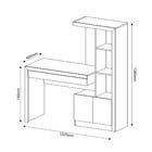 Mesa com Estante Madeira Amêndoa TecnoMobili