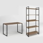 Mesa Com Estante Para Salão Moderno