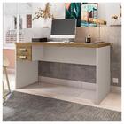 Mesa Com Gaveteiro Escritório 136 Cm Marrom Studio Caemmun