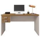 Mesa Com Gaveteiro Escritório 136 Cm Marrom Studio Caemmun