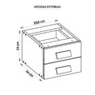 Mesa Com Gaveteiro Escritório 90 Cm Marrom Studio Caemmun