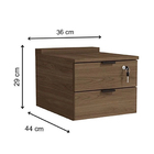 Mesa Com Gaveteiro Escritório Home Office 1,5m 2 Gavetas Kapp