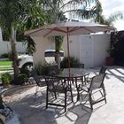 Mesa Com Guarda Sol Para Jardim, Piscina, Varanda, Completo
