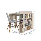 Mesa Com Painel Multiuso 2 Lugares Smart Nature