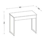 Mesa Com Pé De Aço Para Escritório Design Moderno Branco/preto