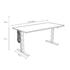 Mesa Com Regulagem De Altura Elétrica Elements Henry 1600 X 6