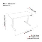 Mesa Com Regulagem De Altura Elétrica Escrivaninha 150cm Mee1