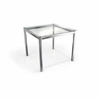 Mesa Com Tampo De Vidro Quadrado 90cm Reno Crome Kappesberg C