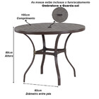 Mesa Com Tampo Ripado Alumínio Para Cozinha, Edícula E Piscin