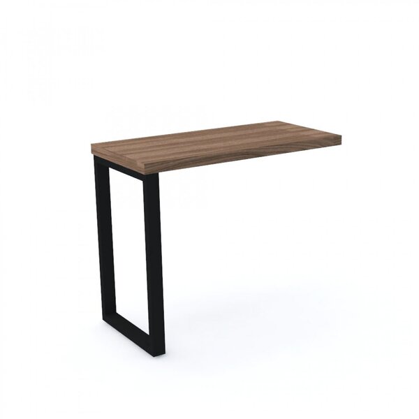 Mesa Complementar 90x45cm Pe40 Pandin Móveis Walnut/preto