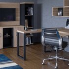 Mesa Complementar 90x45cm Pe40 Pandin Móveis Walnut/preto