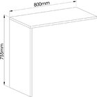 Mesa Complementar Office Requinte+ 100% Mdf Macadâmia