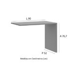Mesa Complementar Para Escritório Office Elegance 90cm Angeli