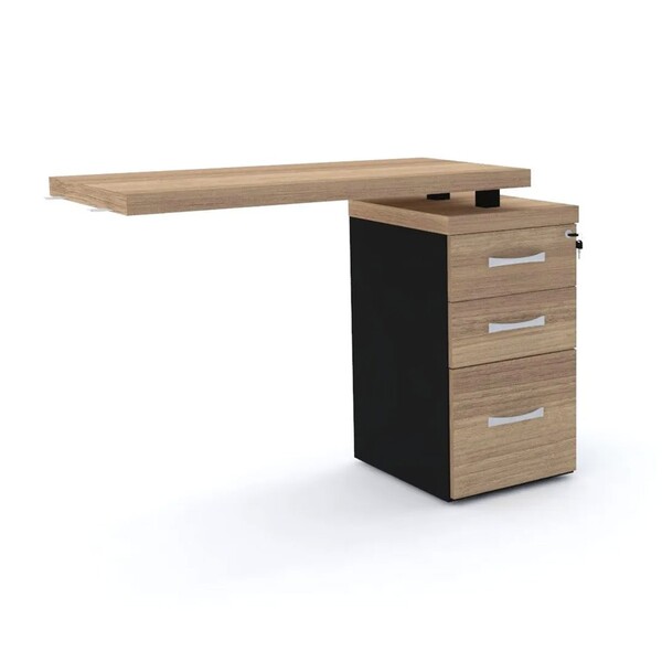 Mesa Complemento 3 Gavetas Pandin Pe40 - Naturalle