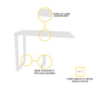 Mesa Complemento 90x45 Pandin P25tub - Branco