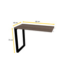 Mesa Complemento 90x45 Pandin P25tub - Walnut/preto