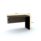 Mesa Complemento 90x45 Pandin Pe40 - Imbuia