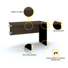 Mesa Complemento 90x45 Pandin Pe40 - Imbuia