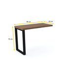 Mesa Complemento 90x45 Pandin Pe40tub - Walnut