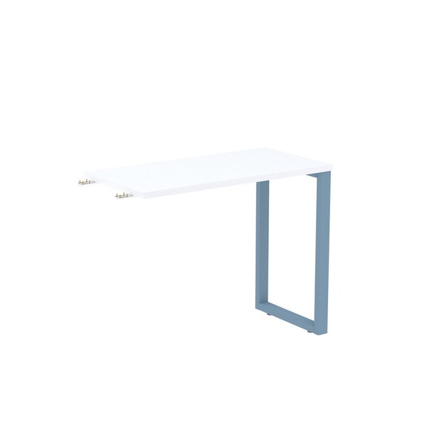 Mesa Complemento Mcp90/45p25tub 90cm Industrial Branco E Azul