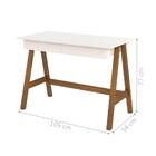 Mesa Computador Cavalete Retrô Amêndoa Off White