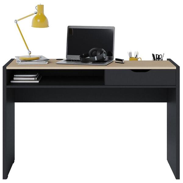 Mesa Computador Escrivaninha Preto Fosco Tauari Nobre