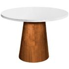 Mesa Cone 4 Lugares Branco 1,3m - Cerc