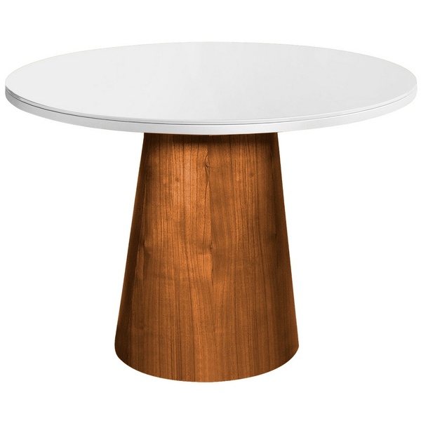 Mesa Cone 4 Lugares Branco 1,3m - Cerc