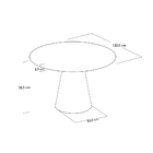 Mesa Cone 4 Lugares Branco/imbuia 1,2m - Cerc