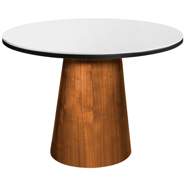 Mesa Cone 4 Lugares Branco/preto 1,4m - Cerc