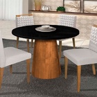 Mesa Cone 4 Lugares Preto 1,2m - Cerc